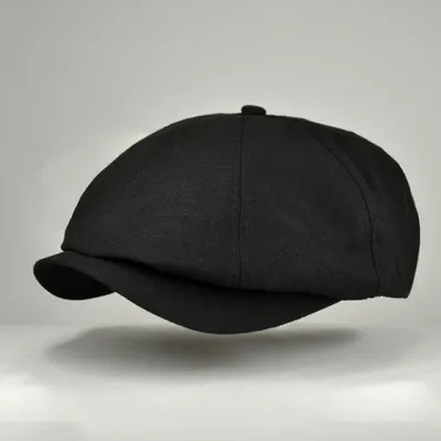 Кепка восьмиклинка хуліганка лляна VladAltex 59 Чорний 9-6