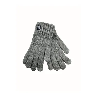 Рукавиці в’язані однотонні сенсорні на вік 5-8 років Сірий 15856