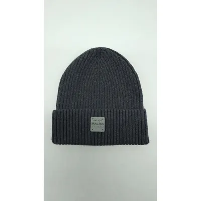 Шапка вязаная одинарная с отворотом ПАРИЖ Malisa 56-60 Темно-серый