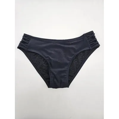 Плавки жіночі сліпи з сіткою та плетінням збоку 9102 Polovi 38 Чорний 14060