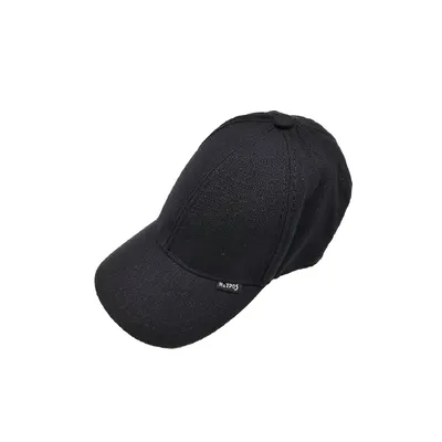 Бейсболка однотонна з льону METROS 56 Чорний 13885