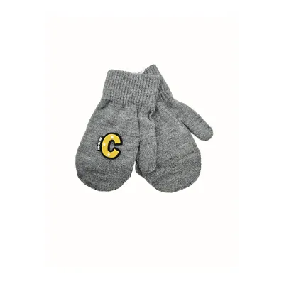 Рукавиці варежки дитячі одинарні з логотипом “C” 3-6 років Сірий з жовтим 11992