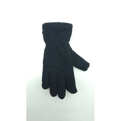 Рукавицы мужские флисовые двойные one size Черный