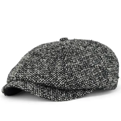 Кепка восьмиклинка хуліганка вовняна Premium VladAltex 60 Сірий 103-36