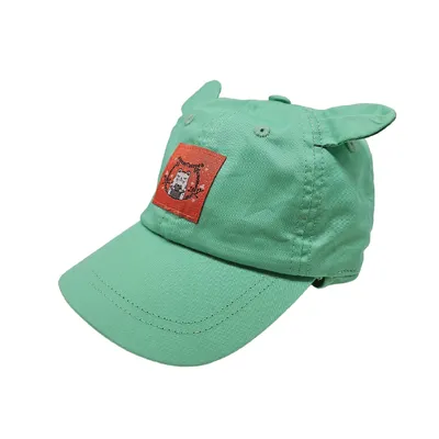 Бейсболка-бандана для дівчинки з вушками та котиком 50 Бірюзовий