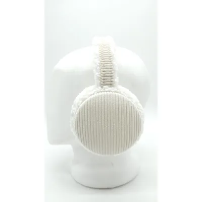 Навушники хутряні TEDDY з вельветом SumWin one size Білий з молочним GMN01