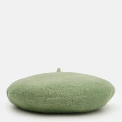 Берет класичний однотонний вовняний 56-58 Fortune Світло-зелений