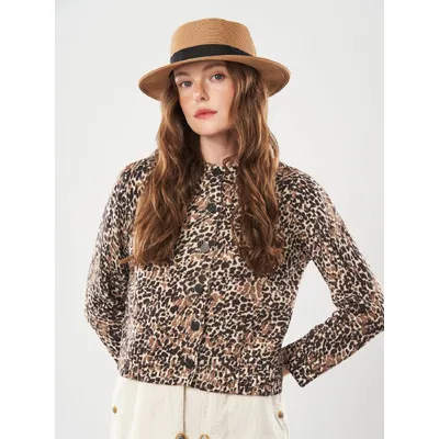 Капелюх канотьє зі стрічкою Fortune 55-58 Бежевий з чорним SM187