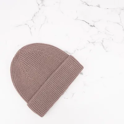 Шапка базова в’язана одинарна з відворотом Чойсі Talvi 44-46 Кавовий