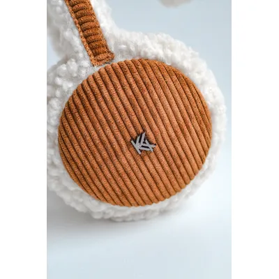 Навушники хутряні з регулятором TEDDY з вельветом 0220-1 KENT&AVER one size Молоко