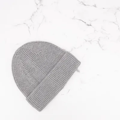 Шапка базова в’язана одинарна з відворотом Чойсі Talvi 44-46 Сірий