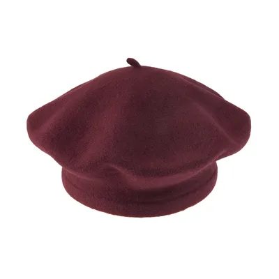 Берет з вовни класичний Flora Tonak 11 Бордовий 15342