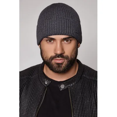 Шапка чоловіча середньої в'язки з манжетом на флісовій підкладці Henry Flip Cascona 55-58 Сірий