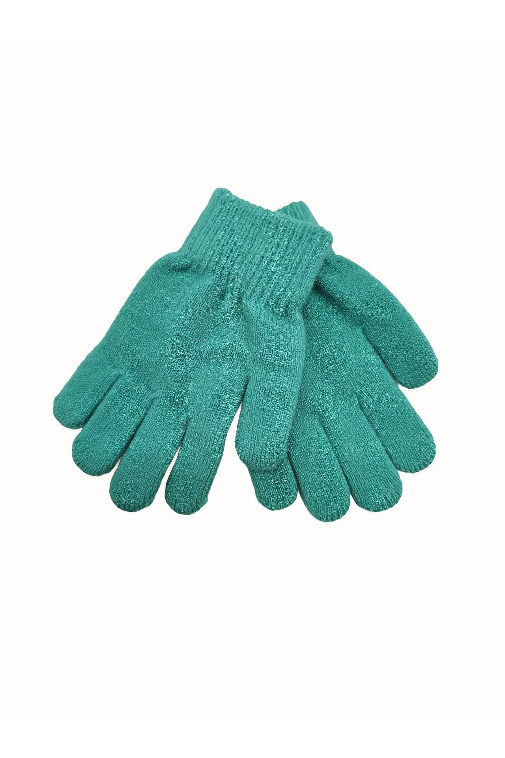 Перчатки одинарные с нашивкой на возраст 2-4 года Зеленый 15746 