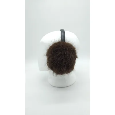 Навушники дитячі хутряні з песця  SumWin one size Шоколад GMN05