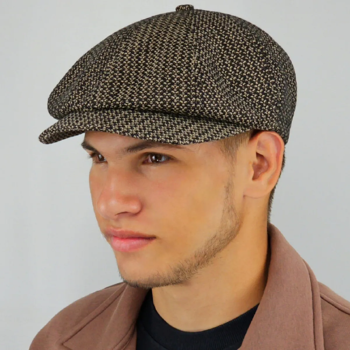 Кепка восьмиклинка хуліганка вовняна VladAltex 56 Оливковий 140-26 