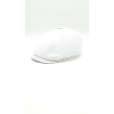 Кепка восьмиклинка лляна з канви Mazur 56 Білий XP10-L94