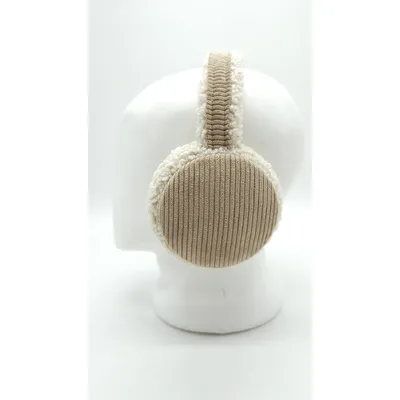 Наушники меховые TEDDY з вельветом SumWin one size Светло-бежевый с бежевым GMN01