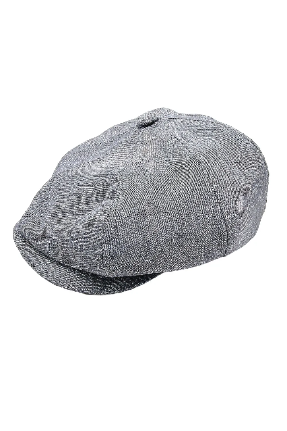 Кепка восьмиклинка хуліганка лляна 56 Сірий 13644 
