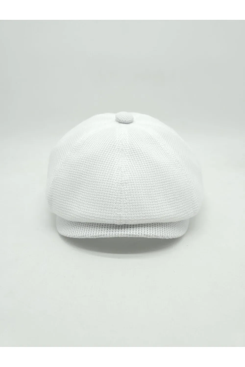 Кепка восьмиклинка хуліганка з канви на ніжці CH 55 Білий 