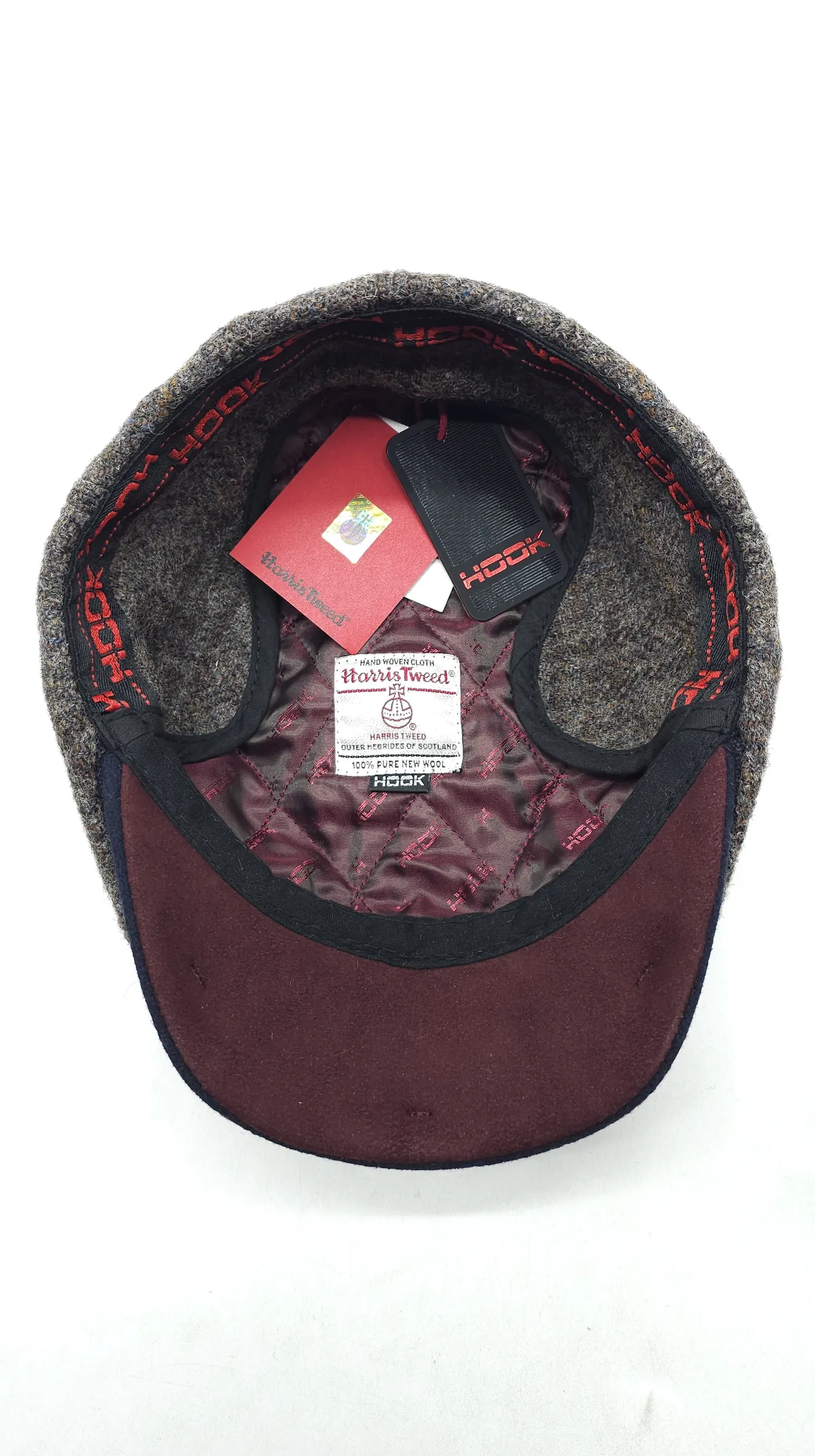Кепка восьмиклинка вовняна в кольову клітинку 6-LEONARDO HarrisTweed HOOK 56 Коричневий HT-505C2 