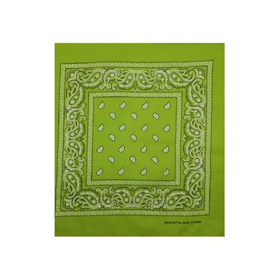 Бандана хустка пов’язка “турецький огірок” 55х55 Салатовий