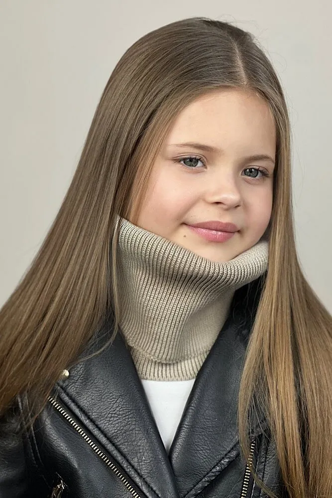 Снуд однотонный мелкой вязки Elsa Cascona one size Кремовый 