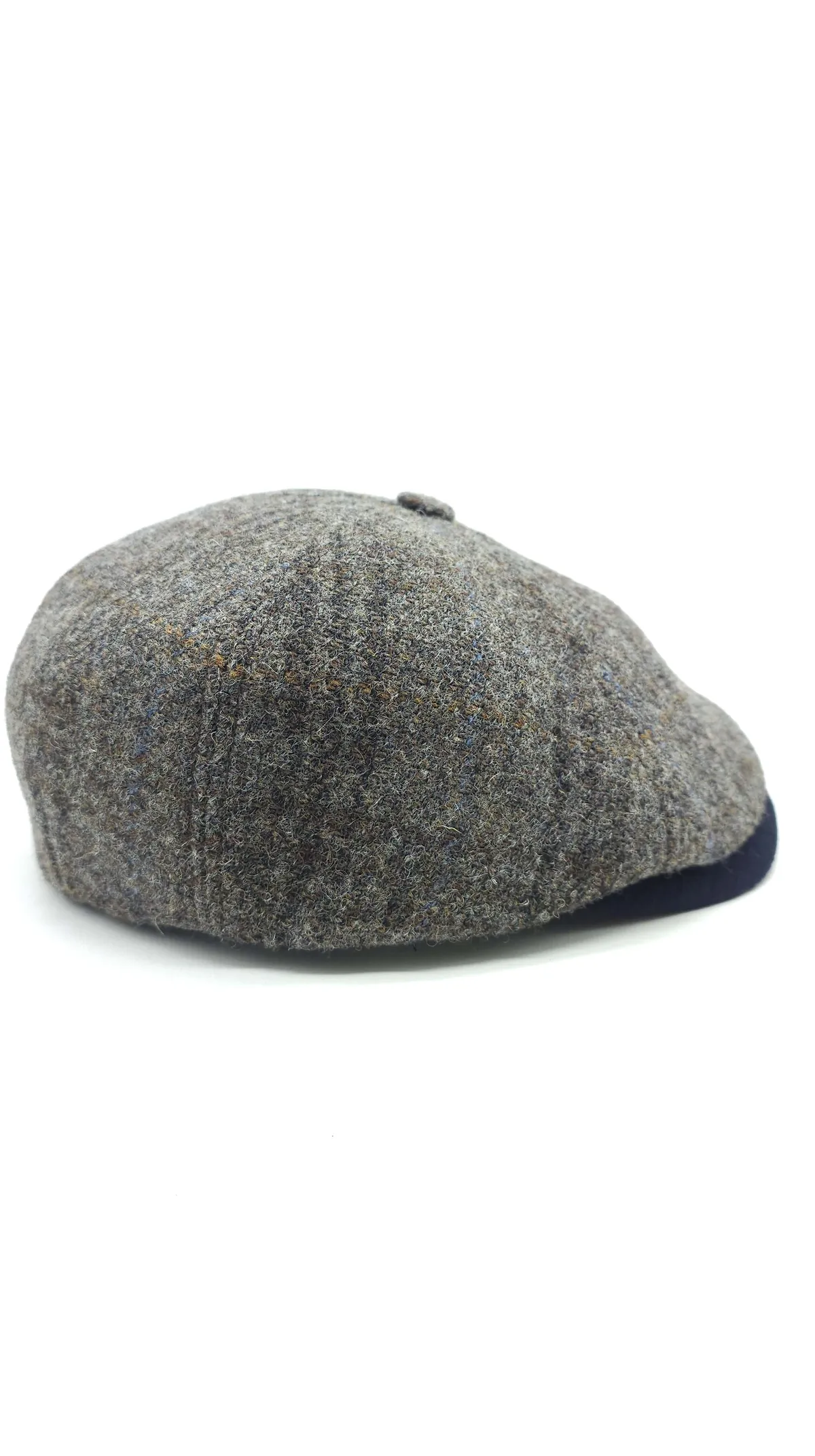 Кепка восьмиклинка вовняна в кольову клітинку 6-LEONARDO HarrisTweed HOOK 56 Коричневий HT-505C2 