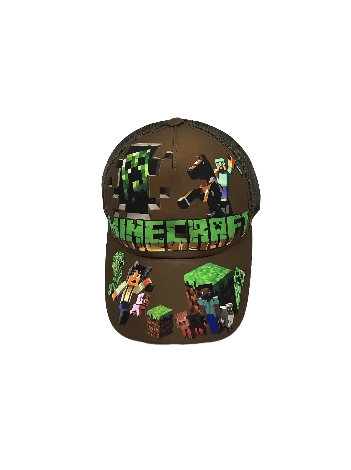 Бейсболка з сіткою та малюнком Minecraft 52-55 Хакі 13823 