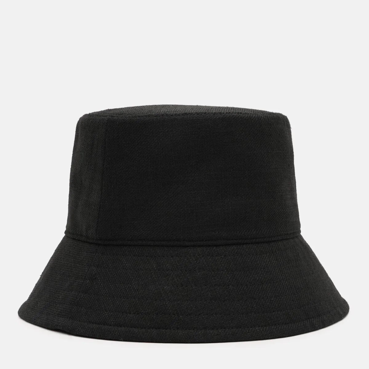 Панама лляна однотонна Bucket Hat Fortune 55-56 Чорний 