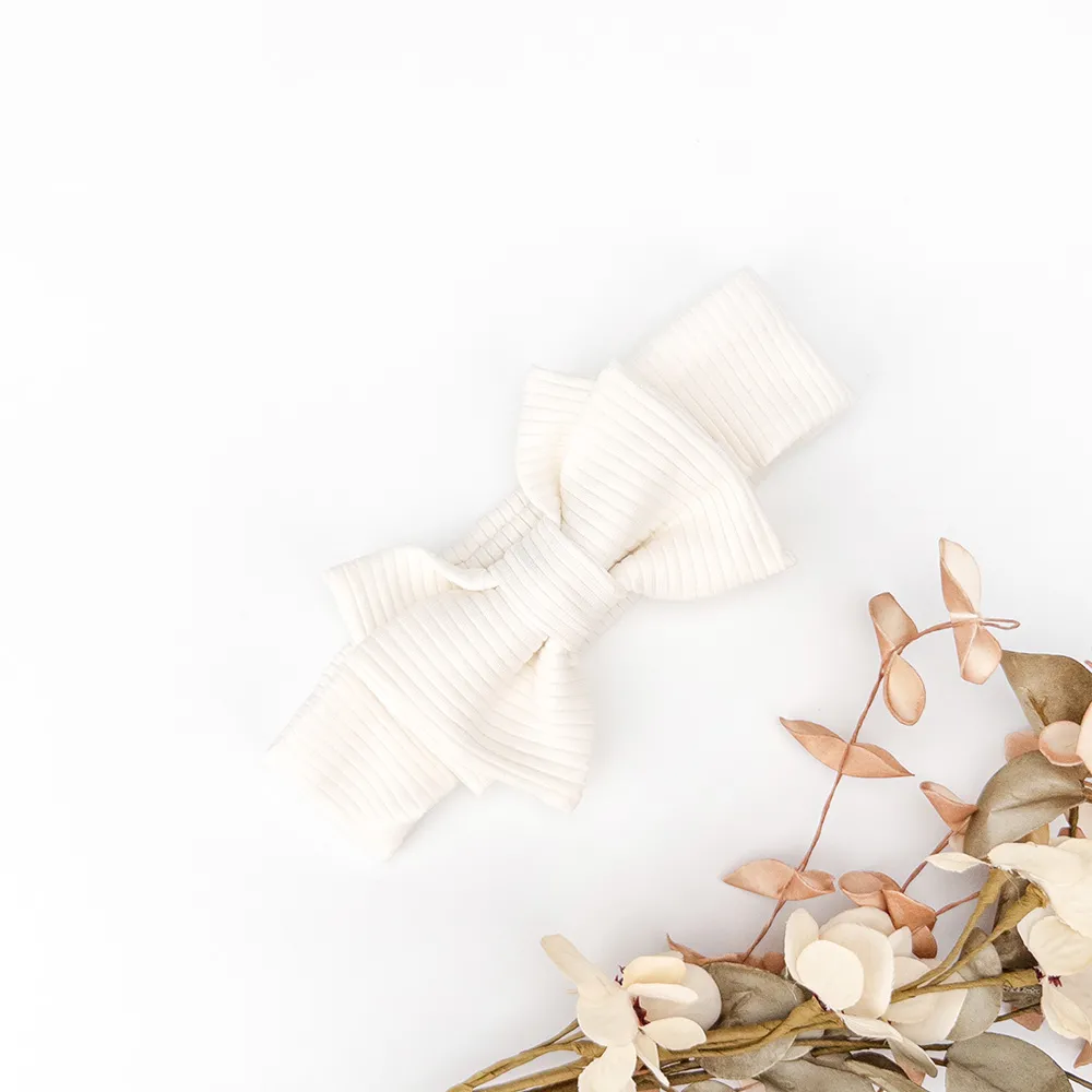 Пов’язка з бантом трикотажна для дівчинки Емілі Talvi 46-52 Кремовий 