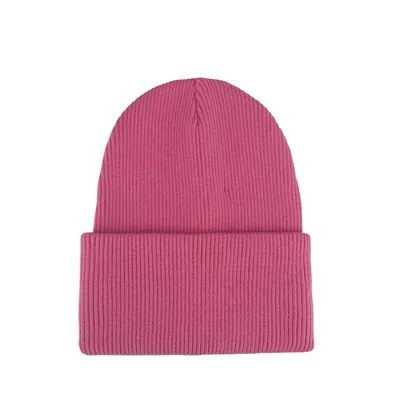 Шапка однотонна в’язана двошарова з регульованим манжетом Калліо Talvi 52-58 Малиновий 16284