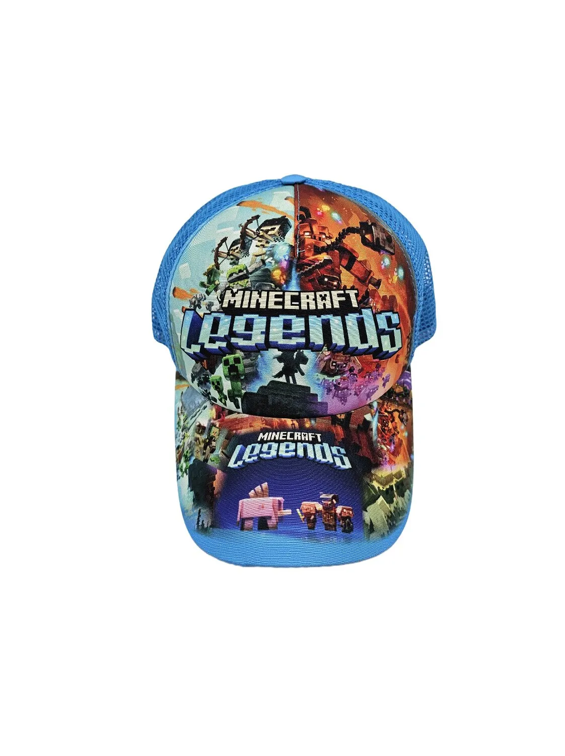 Бейсболка з сіткою та малюнком Minecraft Legends 52-55 Блакитний 13828 