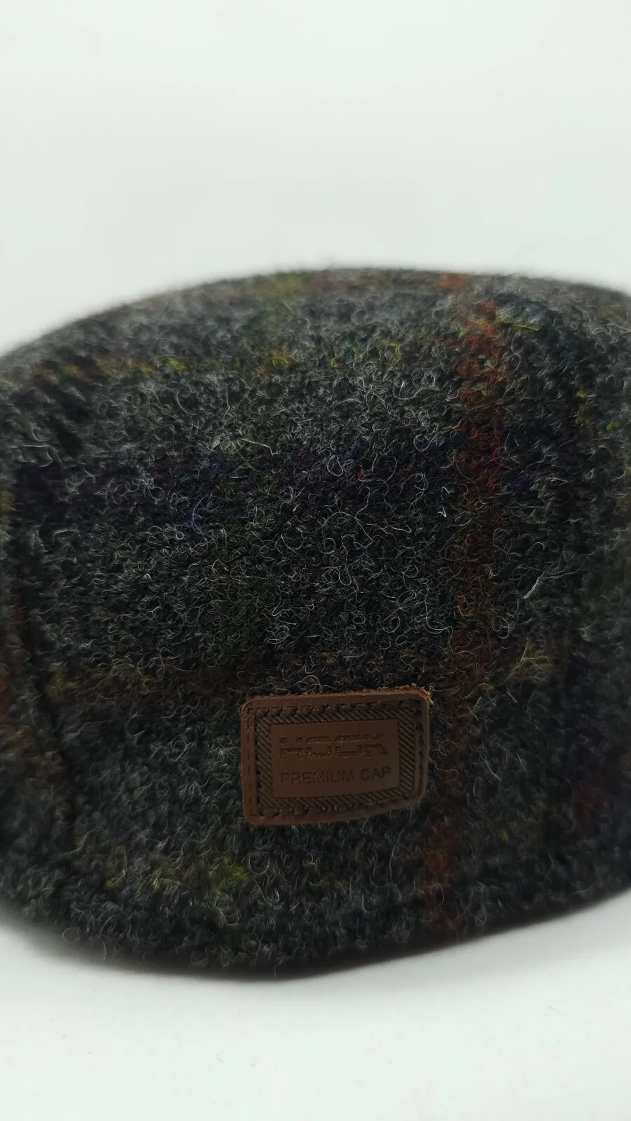 Кепка прямая реглан шерстяная в клетку HarrisTweed HOOK 56 Cерый R-CF 