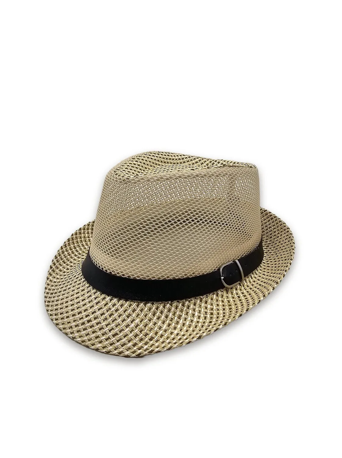 Шляпа челентанка с сеткой Fortune 56-58 Бежевый 