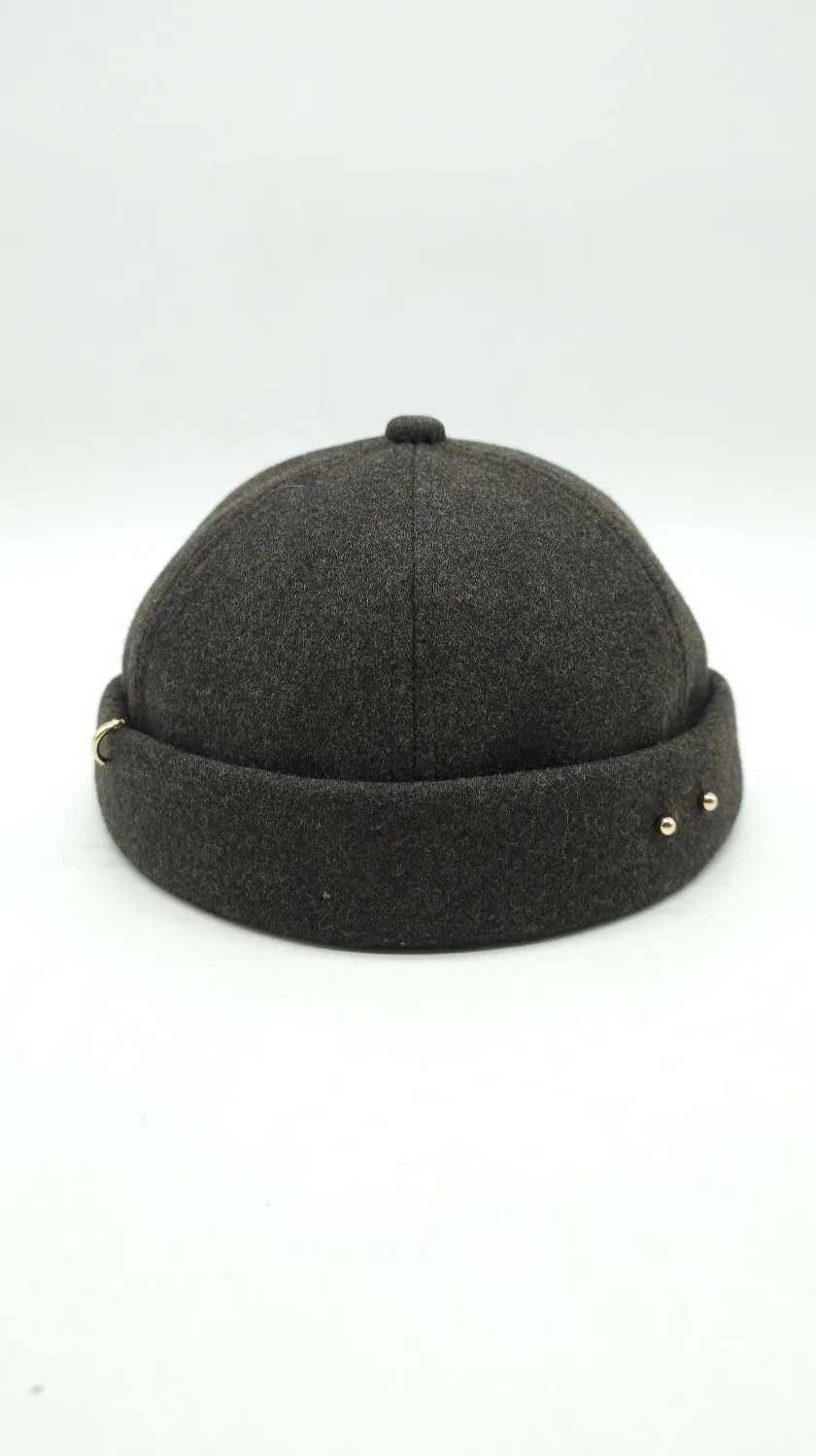 Кепка без козирка феска докер кашемірова з пірсингом VILSS 57-59 Шоколад 2229/1 