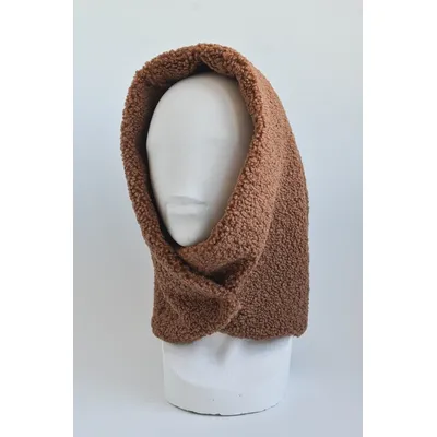 Капор капюшон TEDDY на флісі 09012 KENT&AVER 56-60 Темно-бежевий