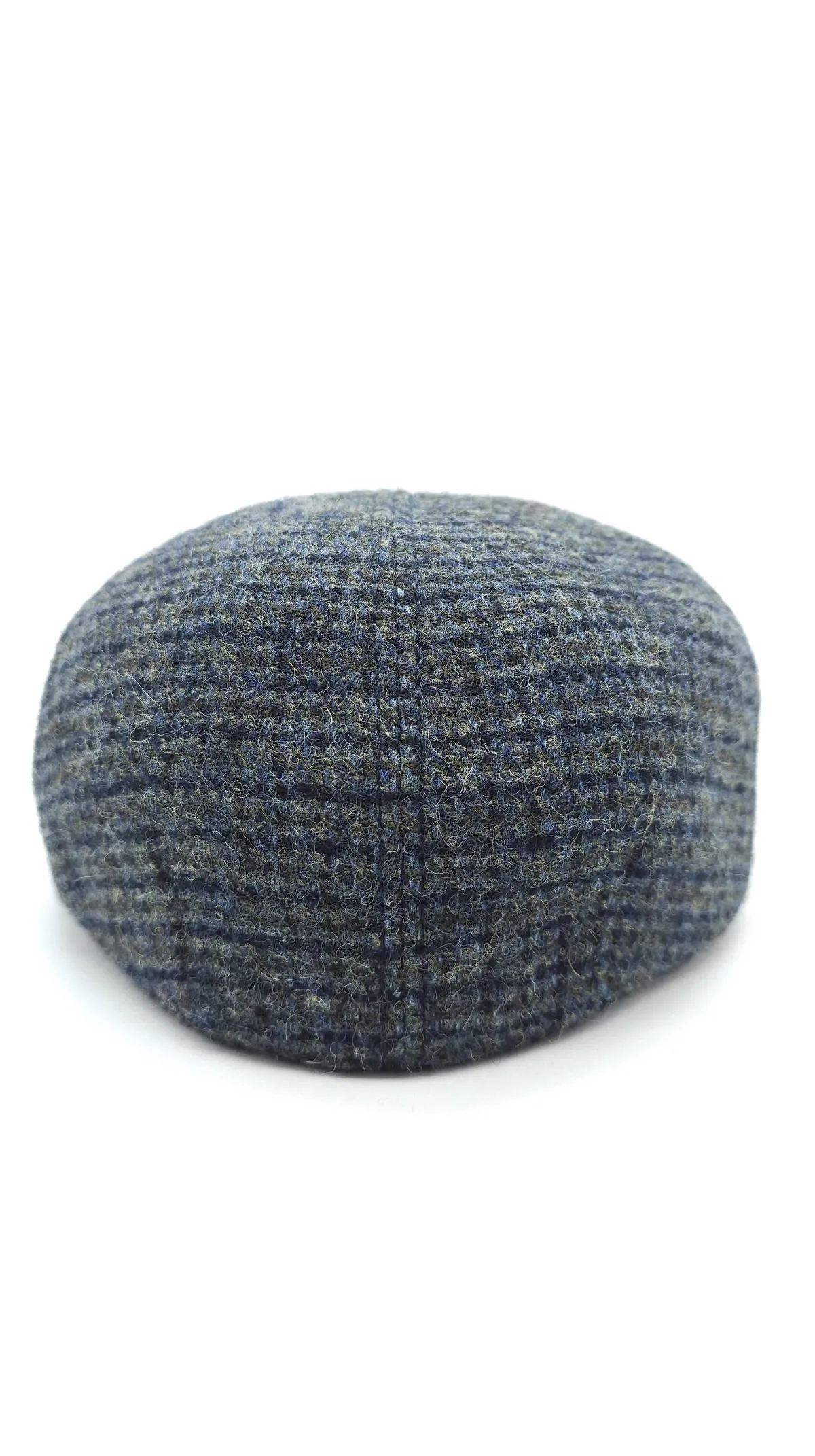 Кепка восьмиклинка шерстяная в цветную  клетку 6-LEONARDO HarrisTweed HOOK 56 Темно-серый HT-C402 