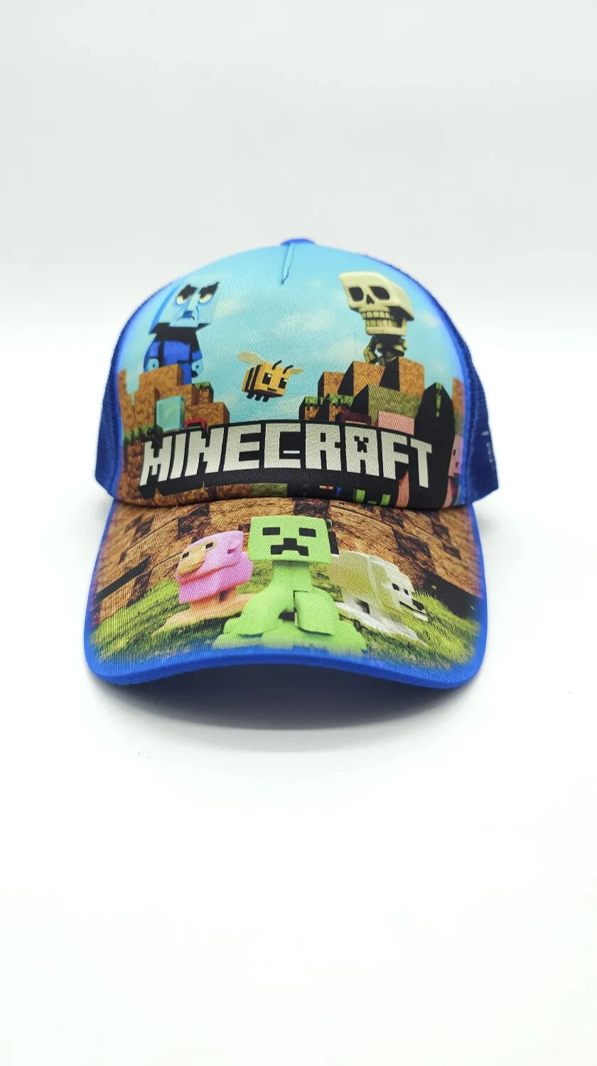 Бейсболка с сеткой и рисунком Minecraft SKELETON 52-55 Электрик 