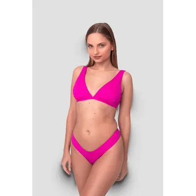 Купальник роздільний трикутниками в рубчик 32644 Atlantic Beach 36 Малиновий 12535