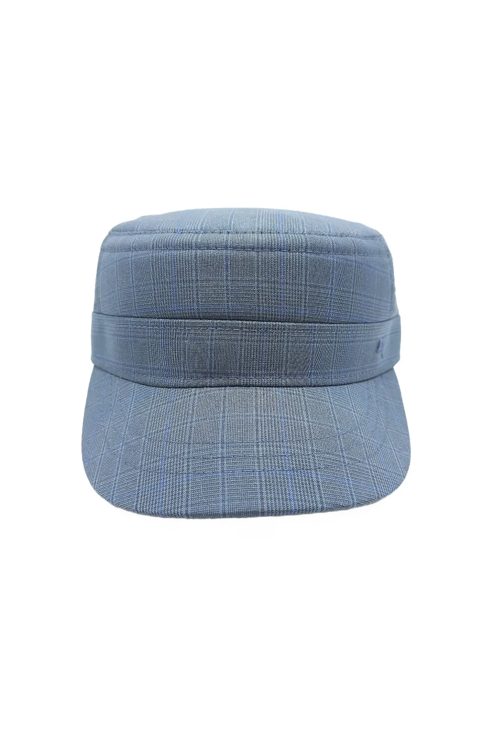 Кепка німка бавовняна в дрібну клітинку Mazur S/55-56 Темно-синій NK4-V93 