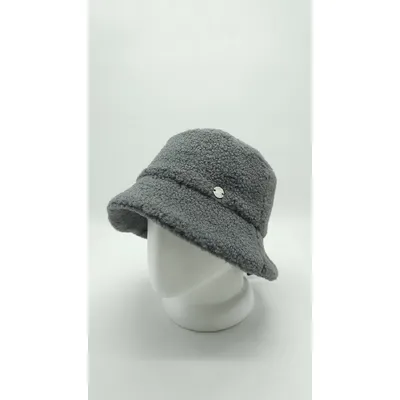 Панама жіноча зі штучного хутра TEDDY SHAG 56-59 Сірий