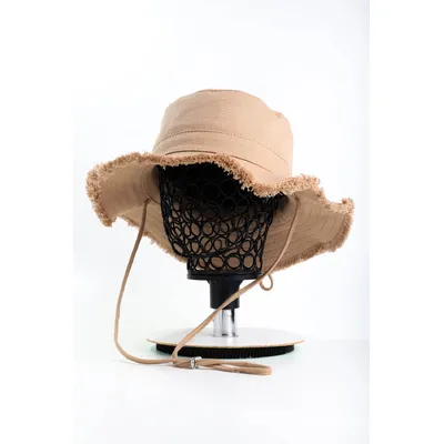 Панама однотонна з широкими полями та регулюванням БАХРОМА KENT&AVER 55-58 Карамель 2112