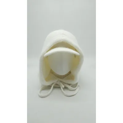 Набір капор капюшон ангоровий та пов’язка з дашком Космополітен Malisa 54-60 Білий