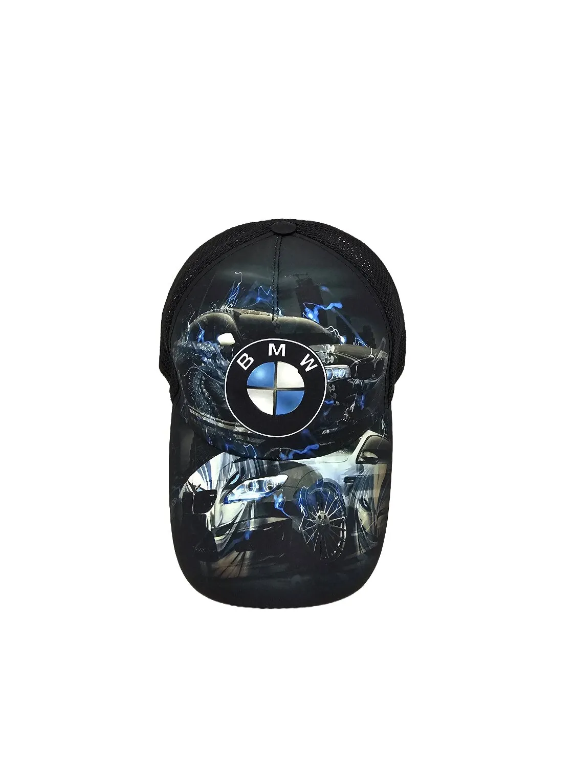 Бейсболка с сеткой и рисунком BMW 52-55 Черный 13845 