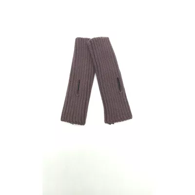 Перчатки митенки женские одинарные вязаные Фортуна Glory Kids one size Шоколад