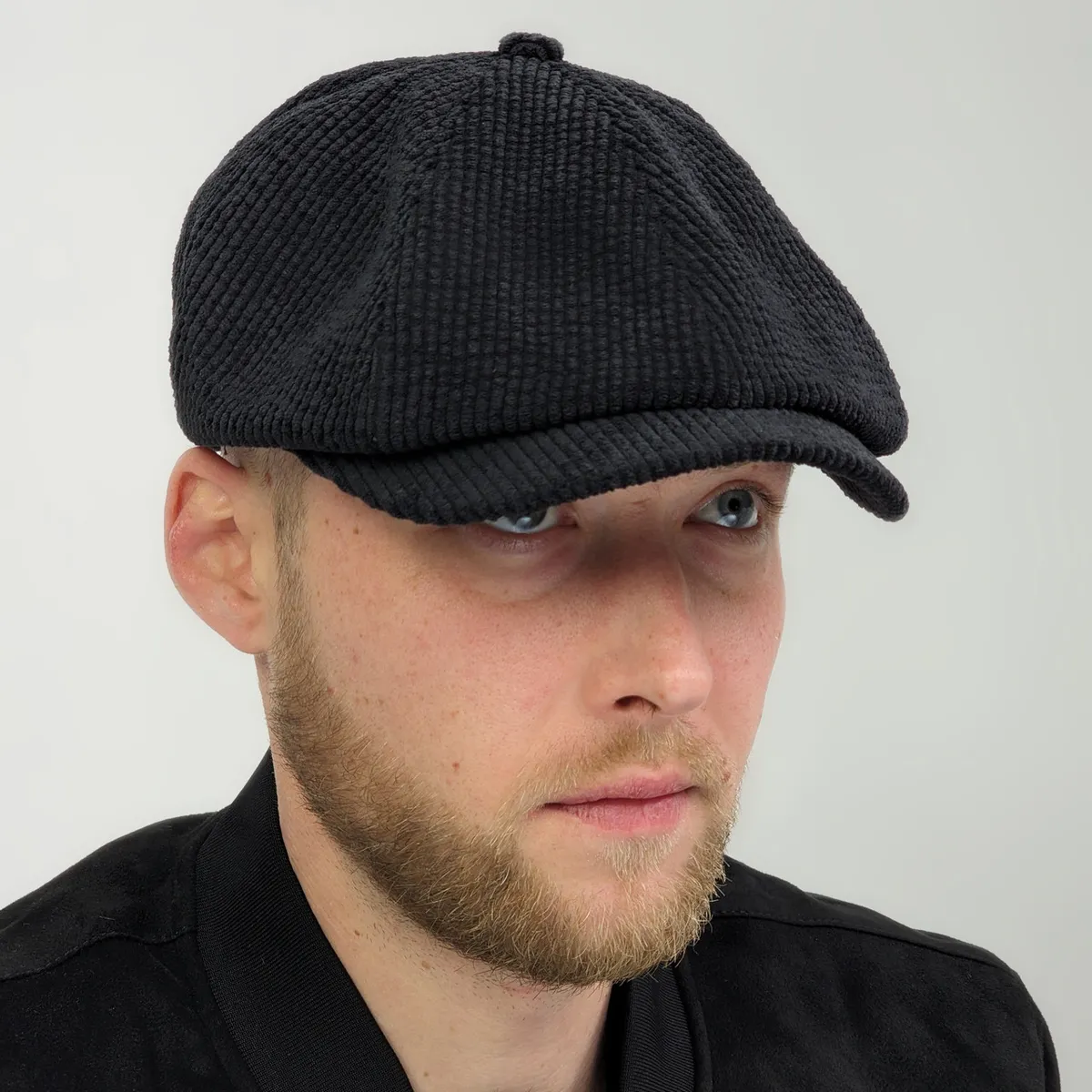 Кепка восьмиклинка хулиганка вельветовая VladAltex 56 Черный 431-26 