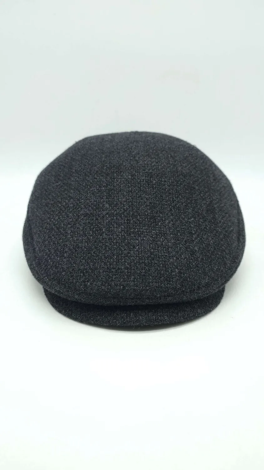 Кепка реглан пряма кашемірова на байці та вухами Mazur 56 Темно-сірий KW9 