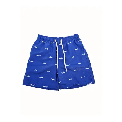 Шорти для плавання дитячі з принтом акули 2-719A FUBA 12 Електрик 152-158 см