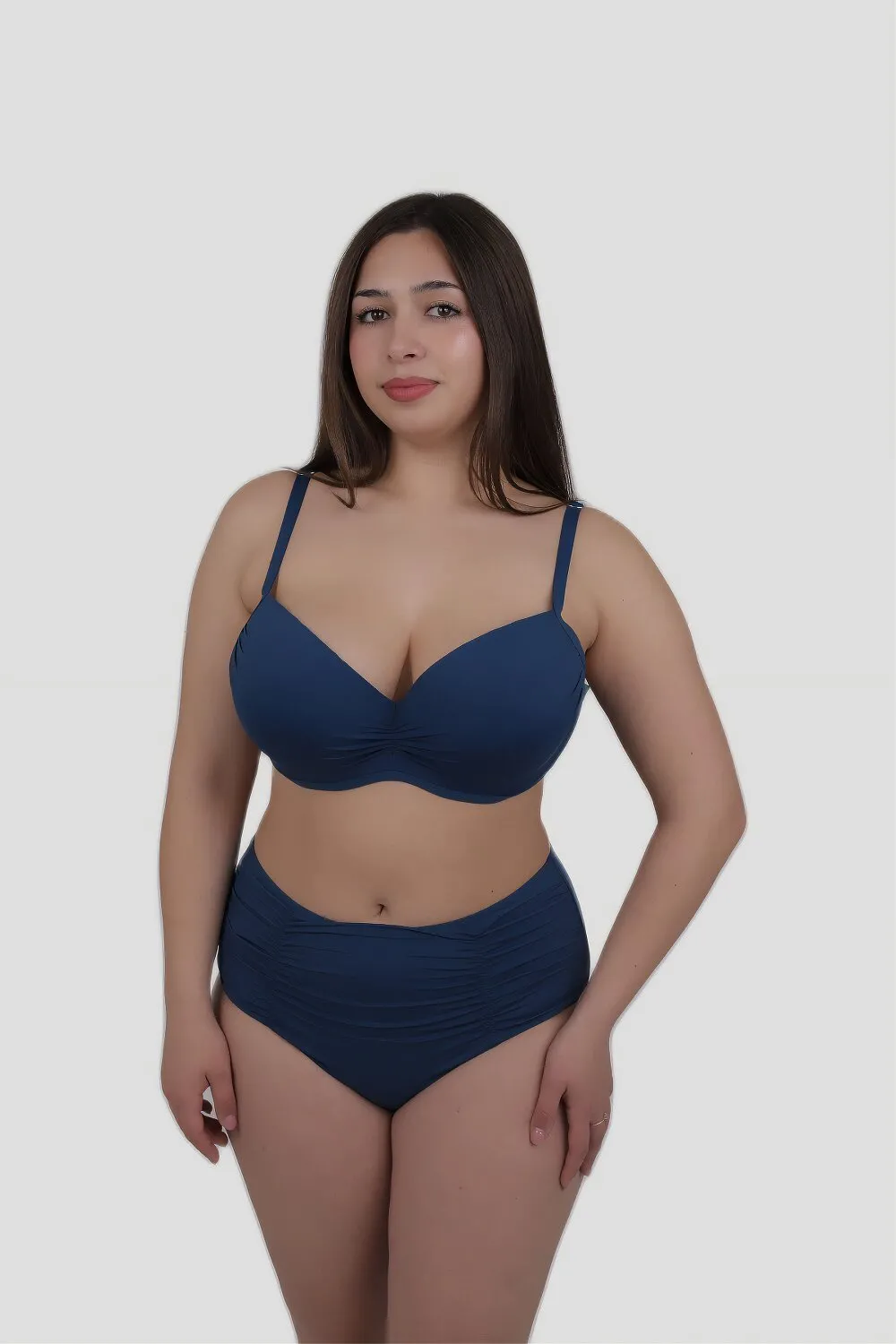 Купальник роздільний балконет з плавками високої посадки 32641-1 Atlantic Beach 42 Бірюзовий 12559 